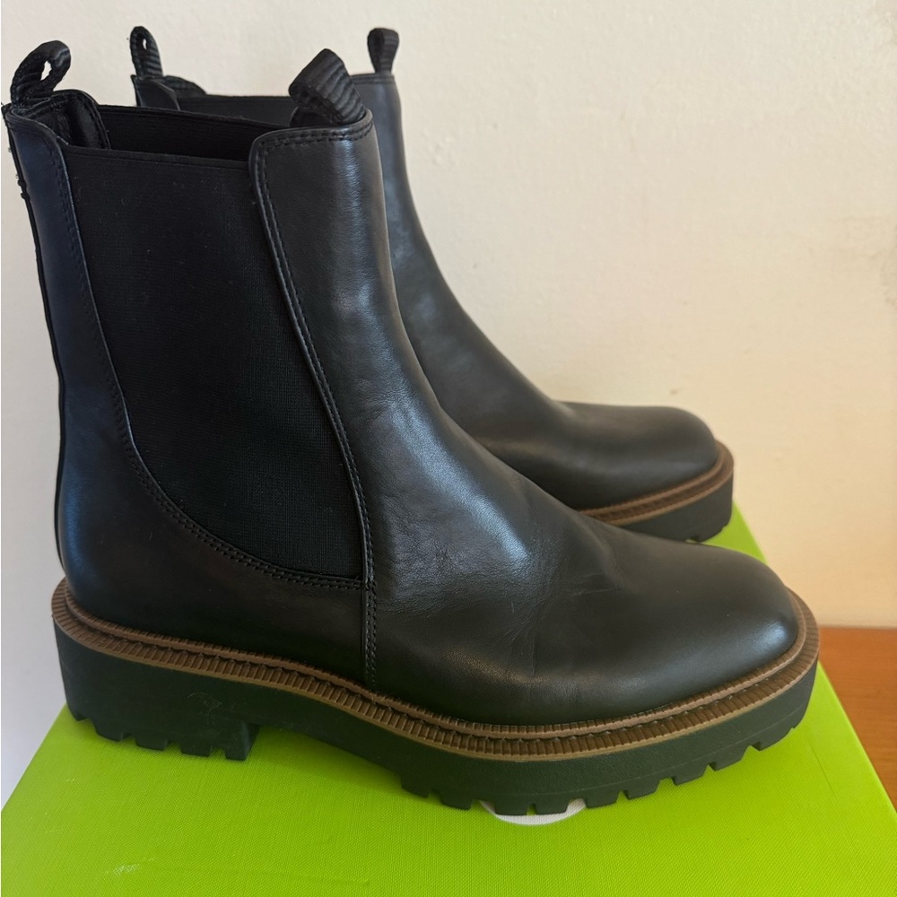 Sam Edelman Laguna Boot, Black Leather size Women’s 9.5 M